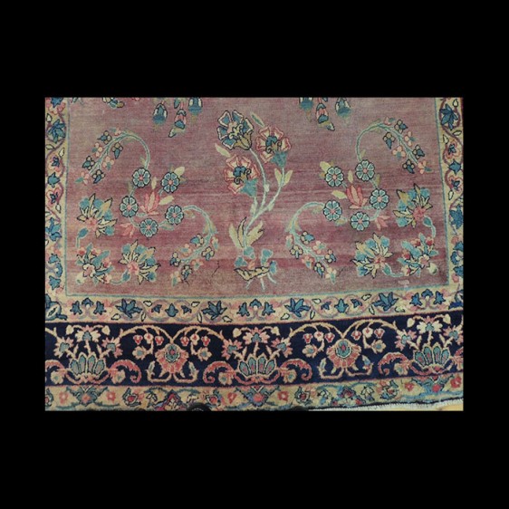 Extremely Fine Antique Persian Lavar Kerman Rug 5 x 7