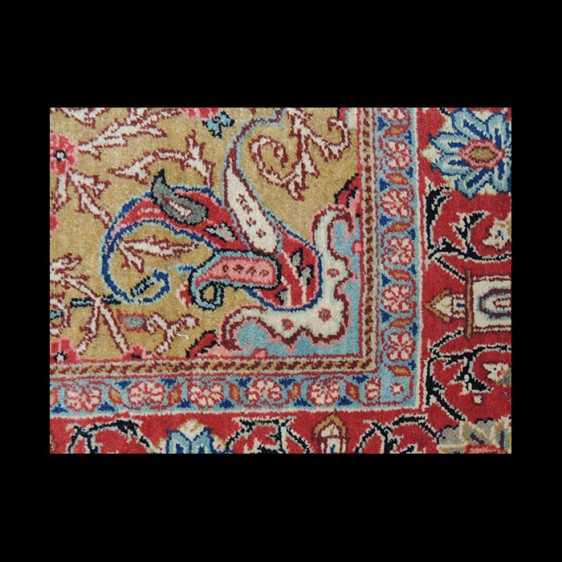 VERY RARE Antique Persian Sarough Prayer Rug 4 x 6