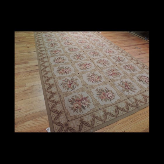 French Aubusson Design Needlepoint Oriental Area Rug 5 x 8