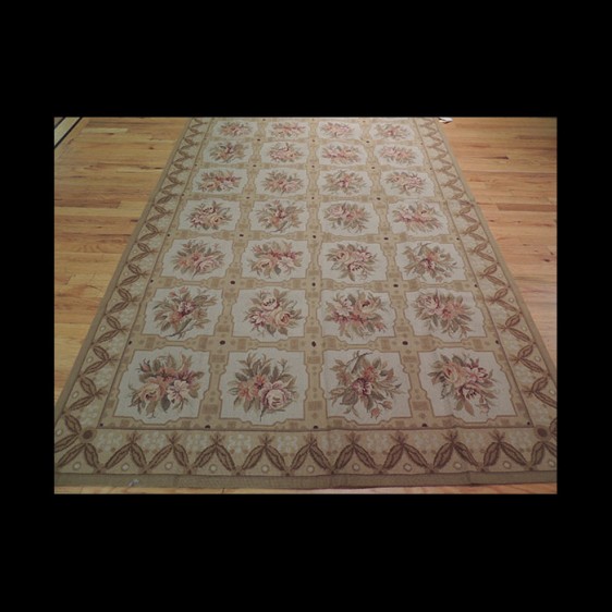 French Aubusson Design Needlepoint Oriental Area Rug 5 x 8