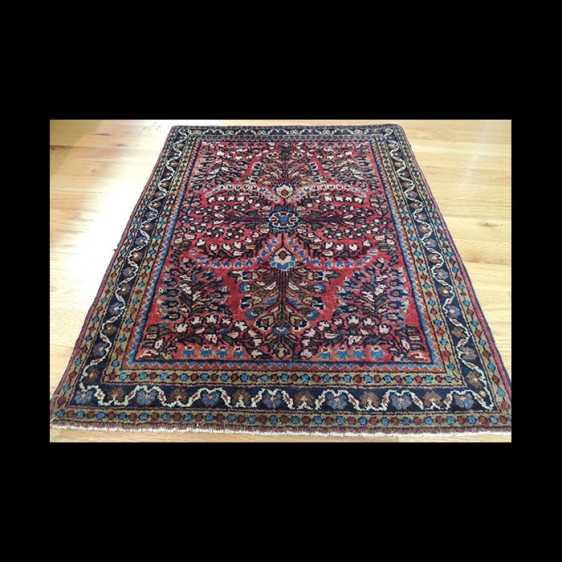 Splendid small Antique Persian Sarough Square Oriental Area Rug 2 x 4