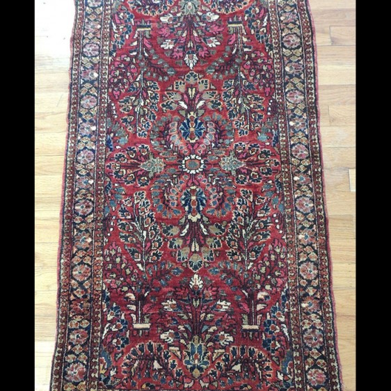 Beautiful small Antique Persian Sarough Oriental Area Rug 2 x 4