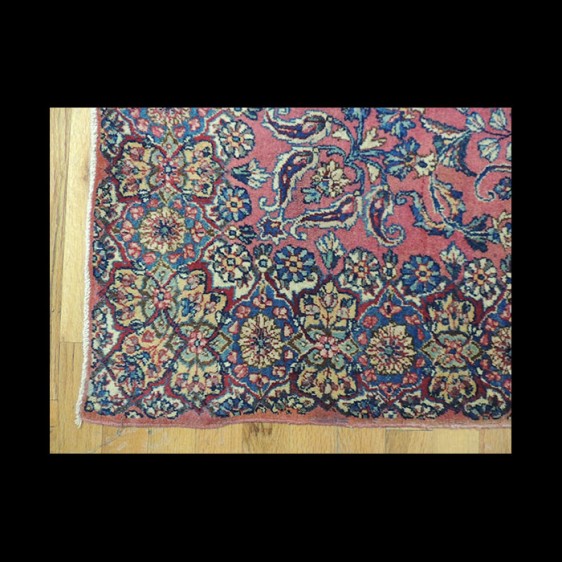 Splendid small Antique Lavar Kerman Persian Oriental Area Rug 3 x 5