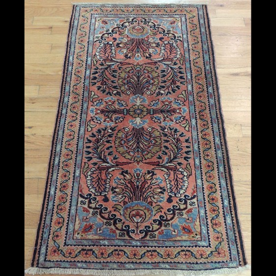 Dazzling small Antique Persian Sarough Oriental Area Rug 2 x 4