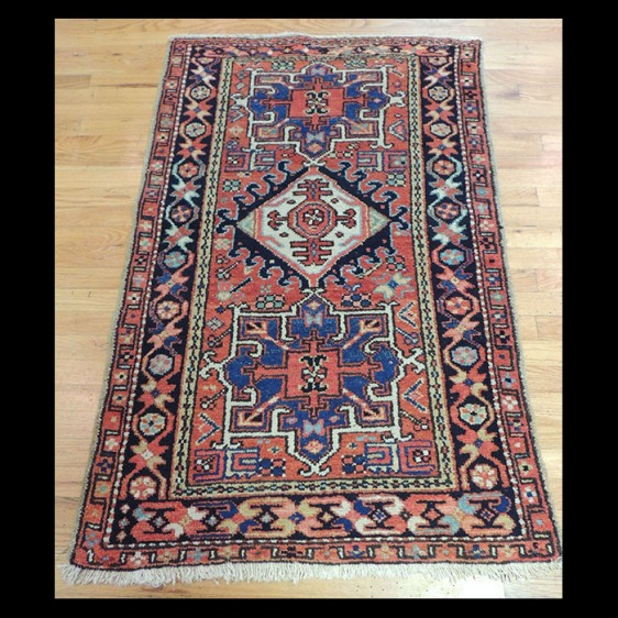 Lovely Antique Persian Heriz Oriental Area Rug 3 x 5