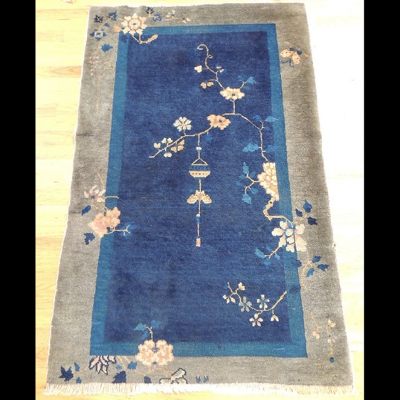 Lovely Antique Art Deco Chinese Oriental Area Rug 3 x 5