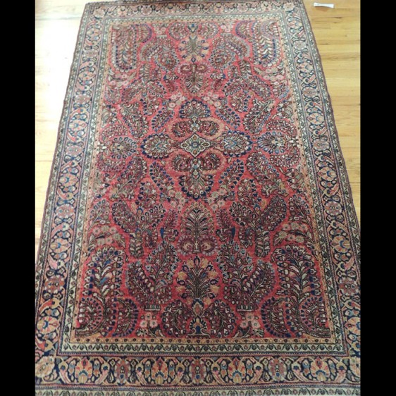 Beautiful Antique Persian Sarough Oriental Area Rug 4 x 6