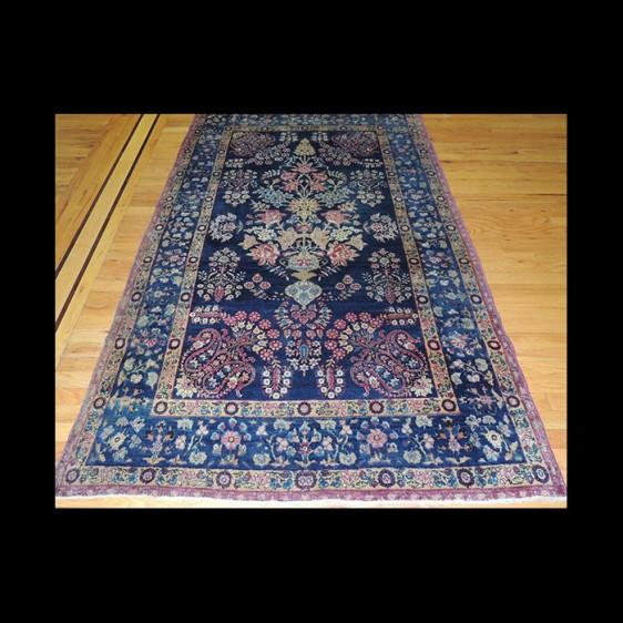 RARE Antique Persian Lavar Kerman Oriental Tree of Life design Area Rug 5 x 7