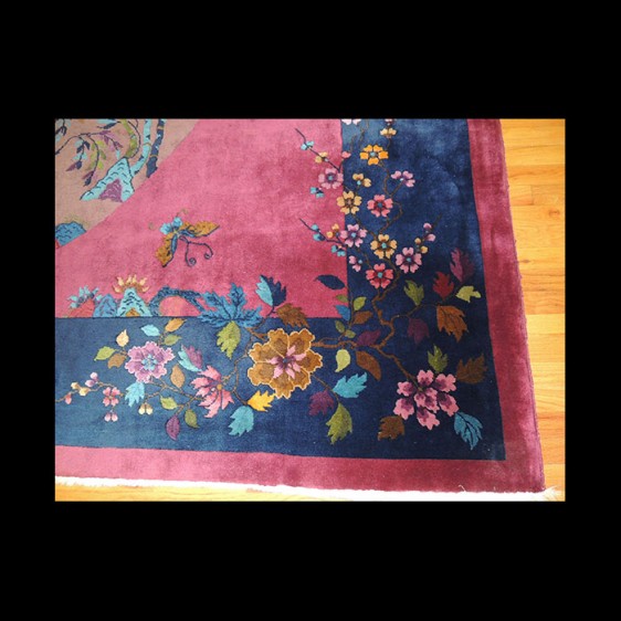 Lovely Oversize Antique Art Deco Chinese Oriental Area Rug 10 x 14