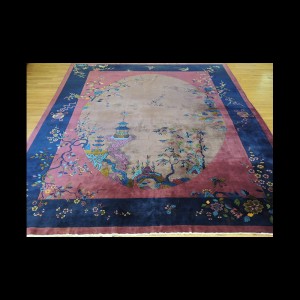 Lovely Oversize Antique Art Deco Chinese Oriental Area Rug 10 x 14