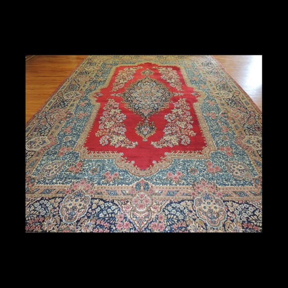 Spectacular Antique Persian Kerman Oriental Area Rug 10 x 14