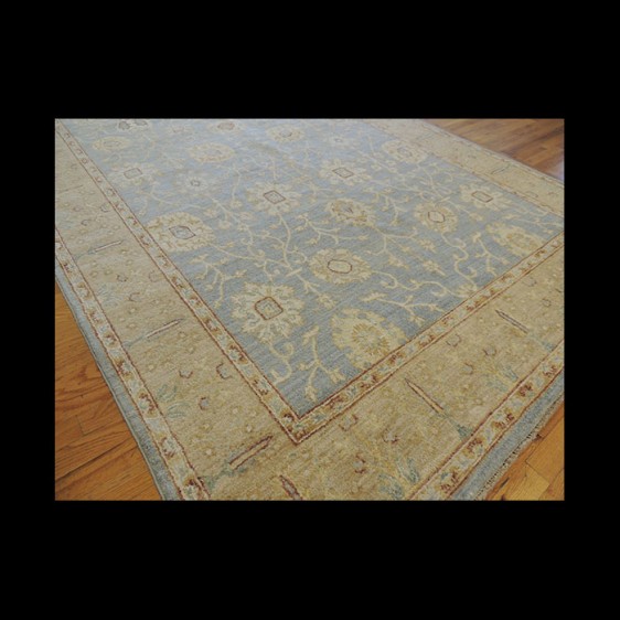 Gorgeous Antique-Wash Vegetable Dye Peshawar Oriental Area Rug 6 x 9