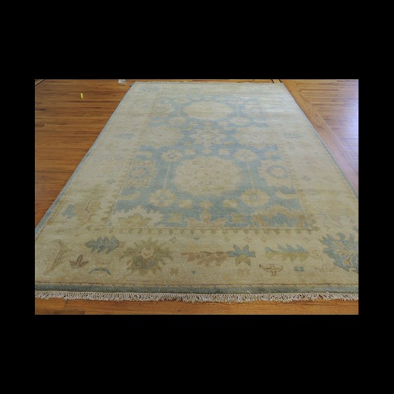Antique-Wash Vegetable Dye Oushak Oriental Area Rug/Carpet 6 x 9
