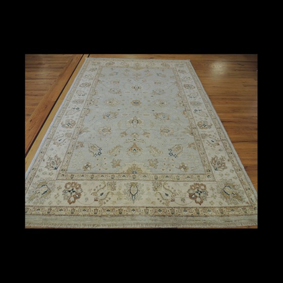 Wonderful Antique-Wash Vegetable Dye Peshawar Oriental Area Rug 6 x 9