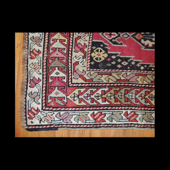 Lovely Antique Runner Russian Caucasian Kazak Design Rug 3 x 8