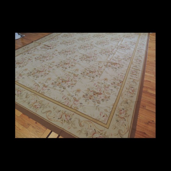 Lovely Large French Aubusson Style Oriental Area Rug 10 x 14
