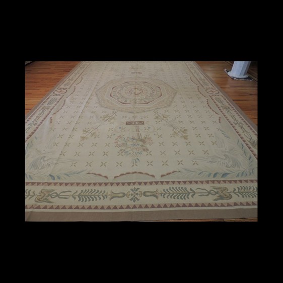 Large French Aubusson Style Oriental Area Rug 10 x 14