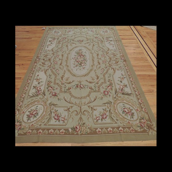 Striking French Aubusson Style Oriental Area Rug 6 x 9