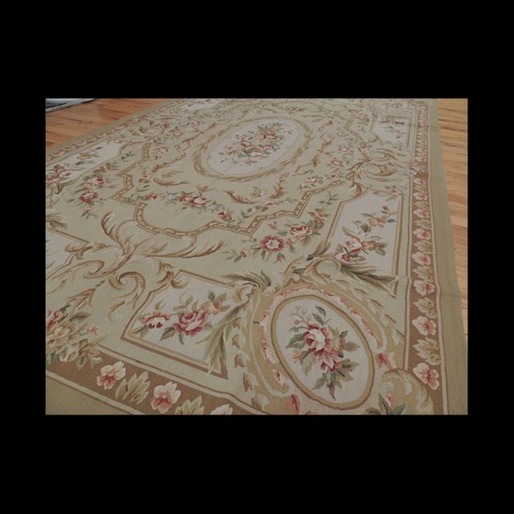 Striking French Aubusson Style Oriental Area Rug 6 x 9