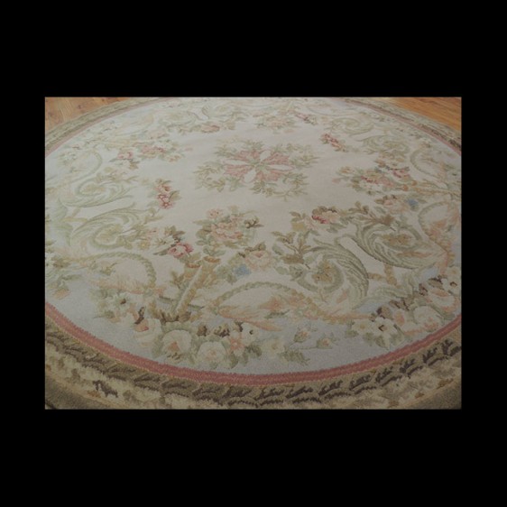 Magnificent Round French Savonnerie Oriental Area Rug 6 x 6
