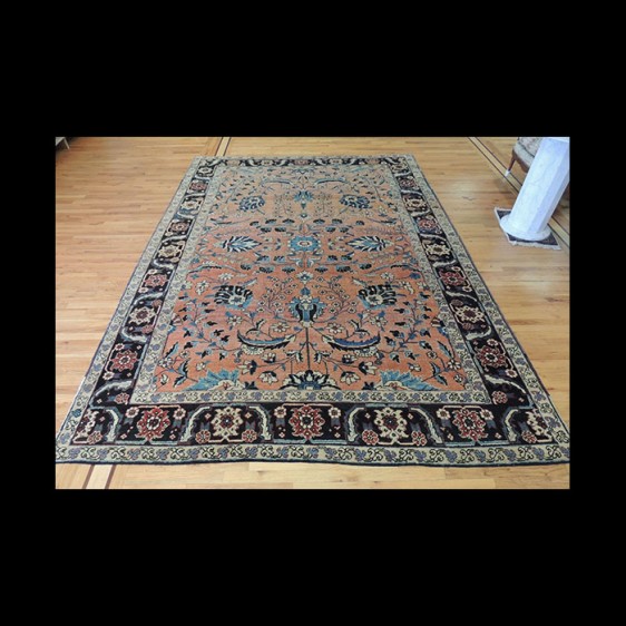ONE-OF-A-KIND Antique Persian Heriz Serapi Rug 9 x 12
