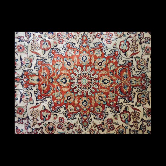Superb Antique Signed Persian Qum Silk Rug 3 x 5