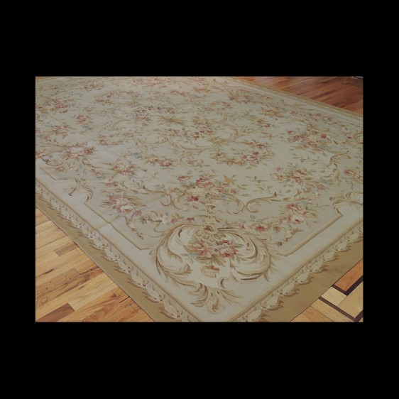 Breathtaking French Aubusson Oriental Area Rug 9 x 12