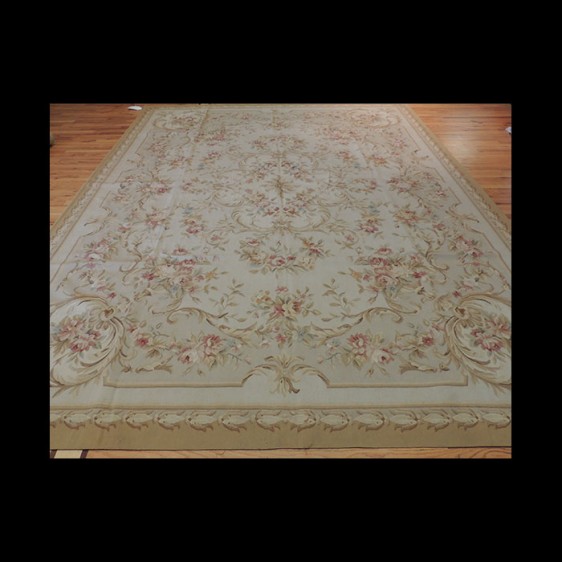 Breathtaking French Aubusson Oriental Area Rug 9 x 12