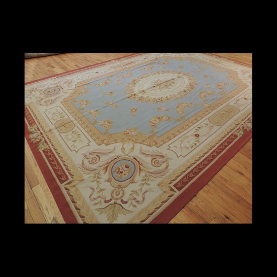 Stunning French Aubusson Oriental Rug 9 x 12