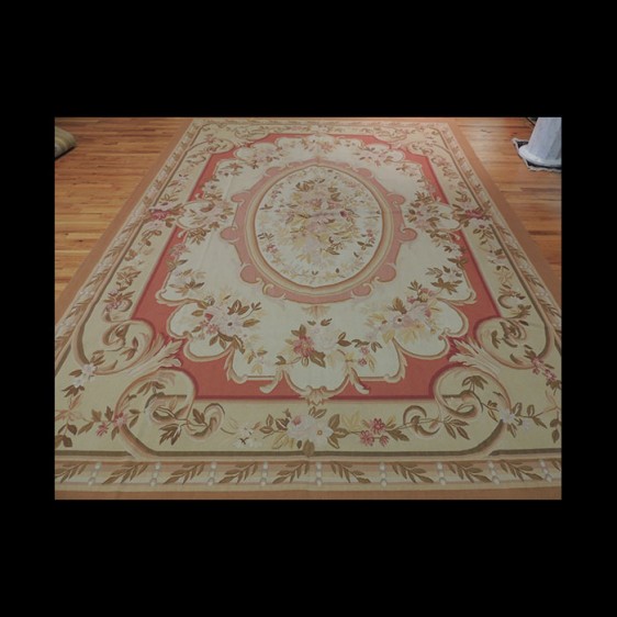 Spectacular French Aubusson design Oriental Area Rug 9 x 12