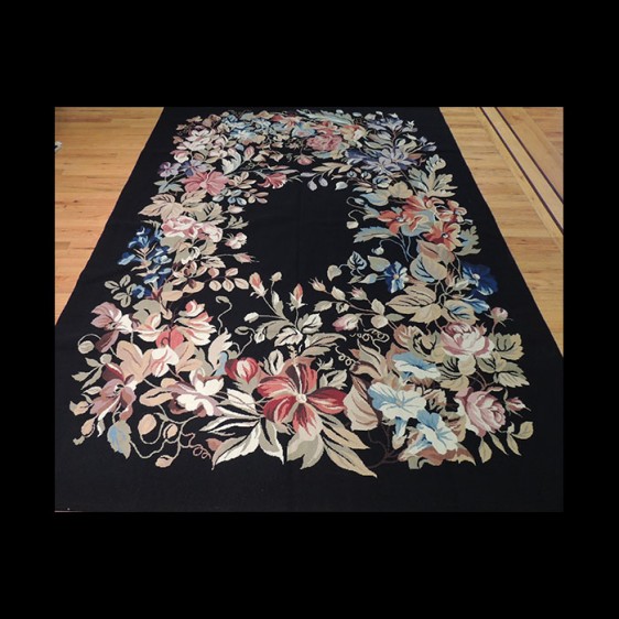 French Aubusson Needlepoint Oriental Area Rug 6 x 9