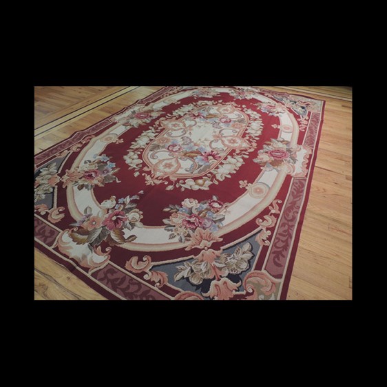 French Aubusson Needlepoint Oriental Area Rug 6 x 9
