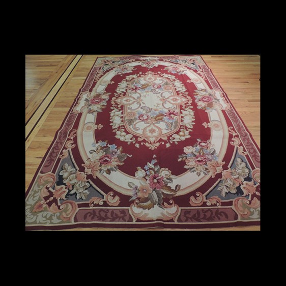 French Aubusson Needlepoint Oriental Area Rug 6 x 9