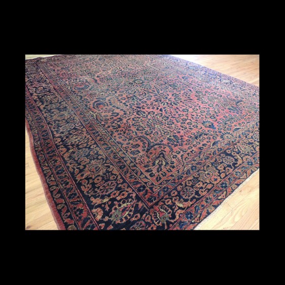 Antique Persian Sarough wool Oriental Area Rug 9x12