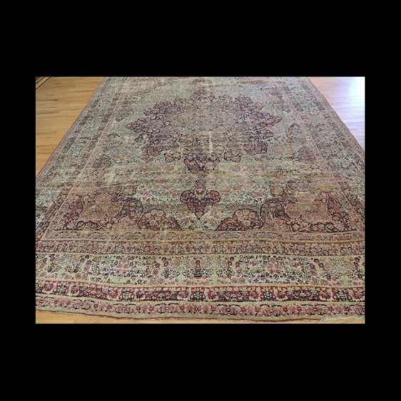 Antique Persian Lavar Kerman wool Oriental Area Rug 9x12